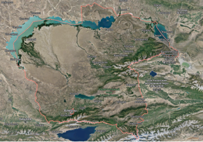 ГИС-карта геоморфологических объектов Алматинской области
