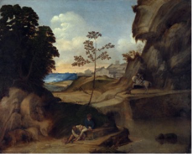Закат, Джорджоне, Национальная галерея, 1510 г.