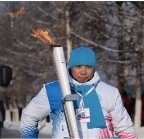 Очур. Р. с Олимпийским огнем — Республика Тыва, г.Кызыл — 2019 г.