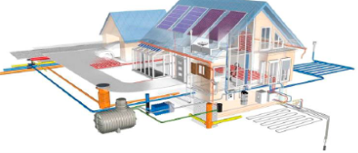 Схема дома с нулевым потреблением энергии