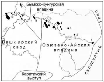 Месторождения нефти на северо-востоке Башкортостана