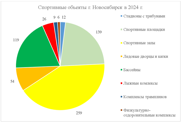 Спортивные объекты г. Новосибирска в 2024 г.