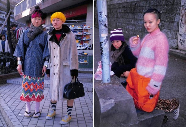 Девушки с улиц Харадзюку, вдохновившие Аоки на создание FRUiTS. Шоичи Аоки. 1997