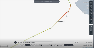 Ожидание судна DANIEL A в акватории порта Новороссийск