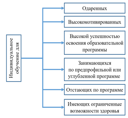 Обучающиеся, для которых актуально индивидуальное обучение