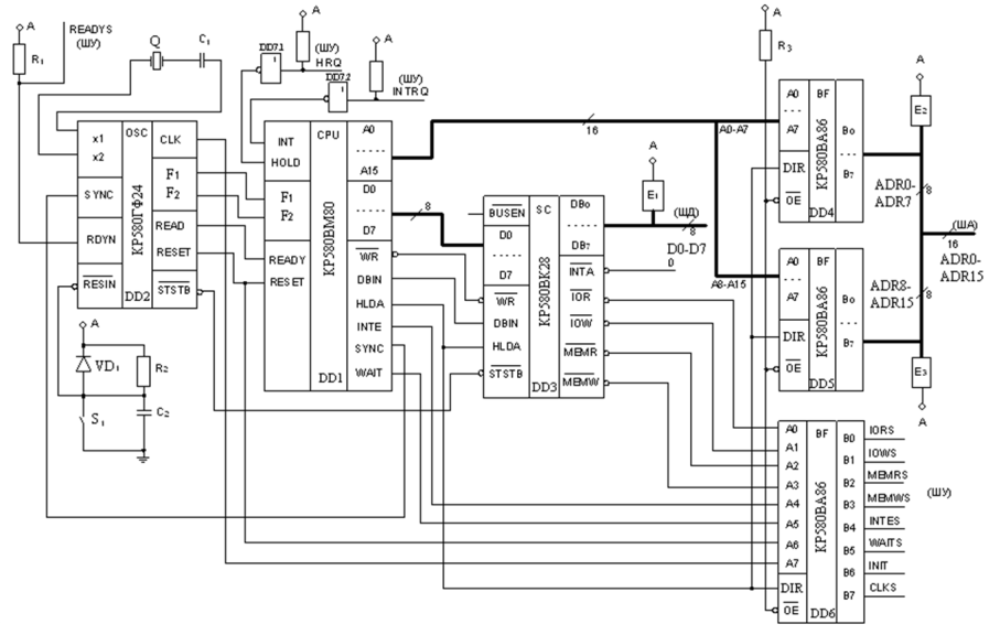 Курсовая работа: Разработка микропроцессорной системы управления на основе микропроцессорного комплекта 1883 роботом