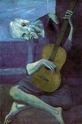 Описание картины Пабло Пикассо «Старый гитарист»