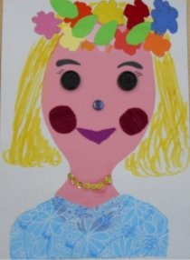 Коллаж «Портрет моей мамочки» Шеяновой Анастасии (6 лет).