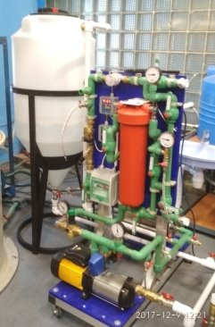 Установка фильтрования для определения эффективности работы фильтра «Геракл» на примере эмульсии масла в воде