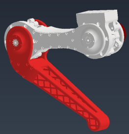 Нога робота, изготовленная на 3D-принтере