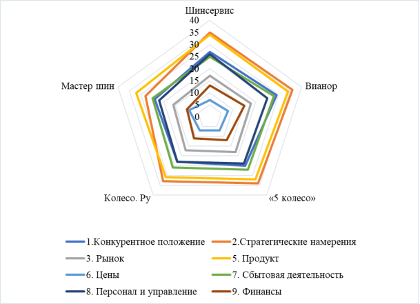 Профиль конкурентоспособности шиномонтажных сетей на российском рынке