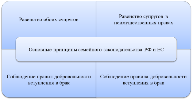 Основные принципы семейного законодательства РФ и ЕС