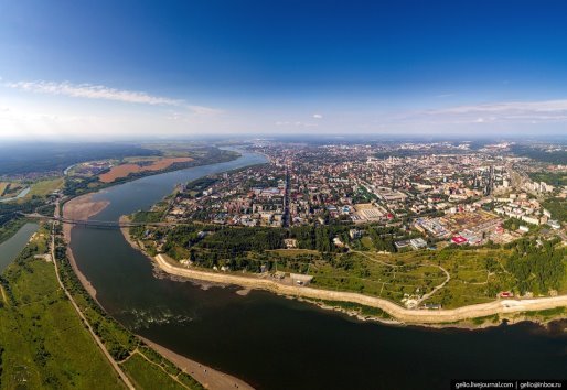Город Томск, панорамный вид