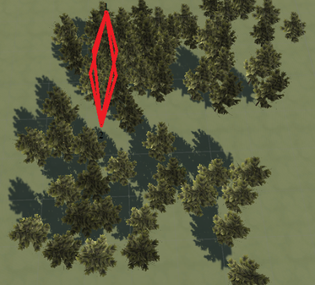 Две подходящие точки при ориентировании с помощью 4-х деревьев