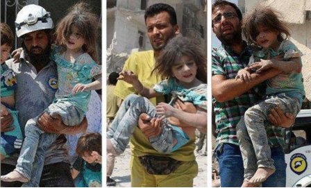 Спасенная после химических атак сирийская девочка