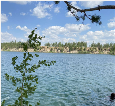 Лесное озеро в Карталинском районе Челябинской области