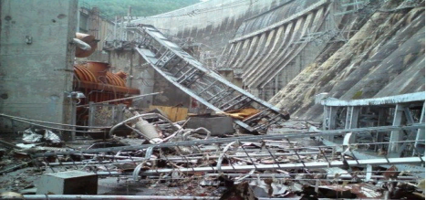 Разрушенная Саяно-Шушанская ГЭС