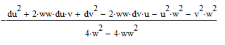 Формальное выражение для дисперсии через среднеквадратическую ширину спектра, рассчитанное в среде MathCad