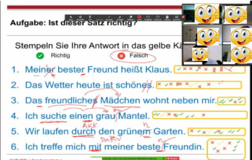 Пример реализации интерактивной технологии при обучении немецкому языку по теме «Повторение в 7 классе»