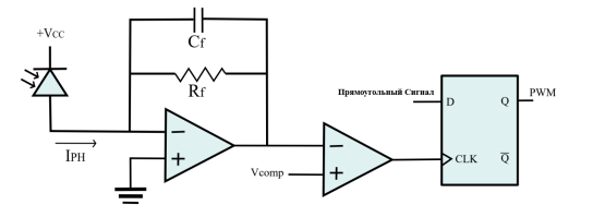 Электрическая схема системы приема и обработки сигналов
