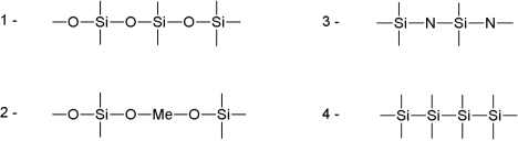 Структурные формулы кремнийорганических полимеров