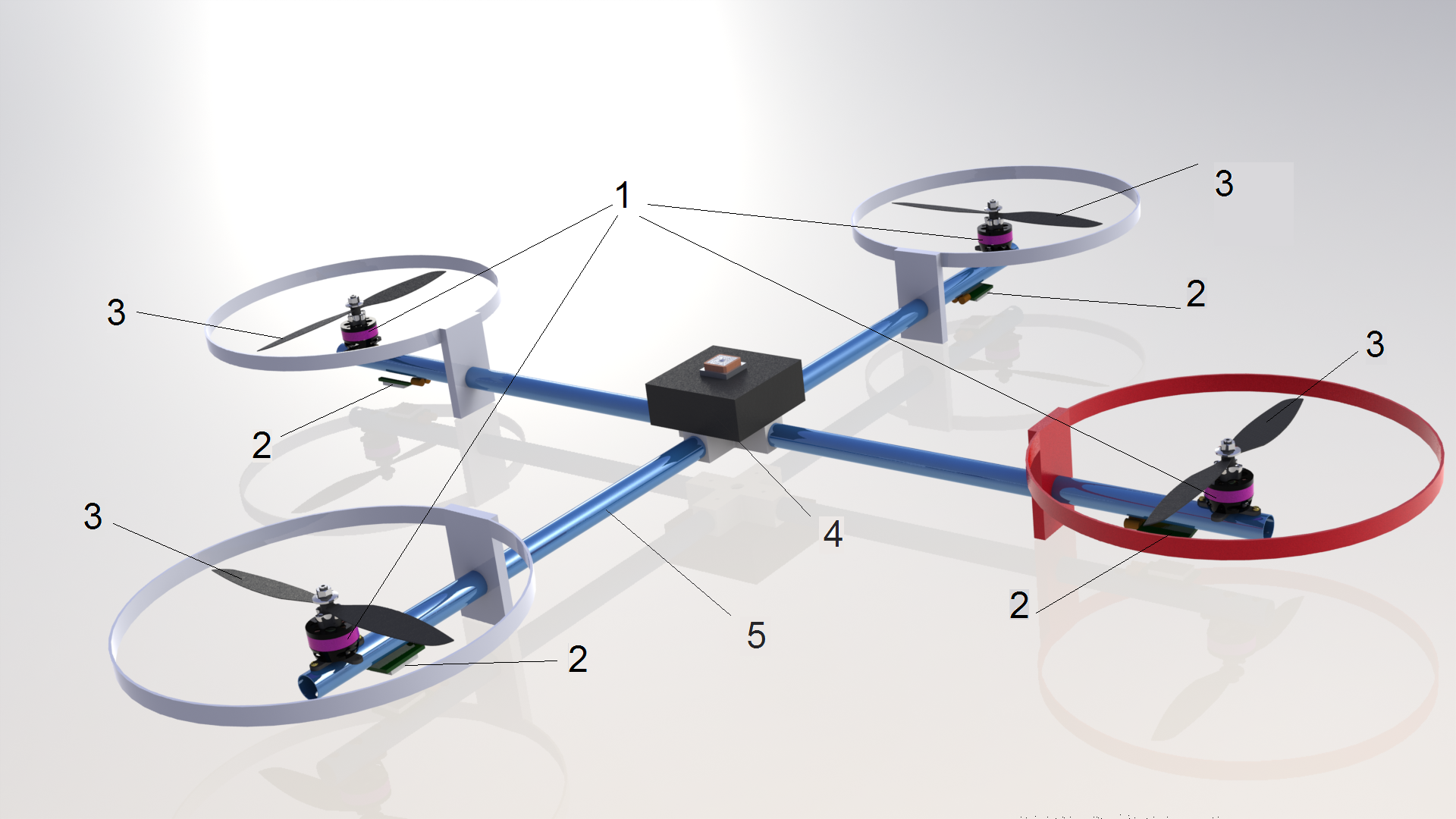 Схема устройства БПЛА дрона