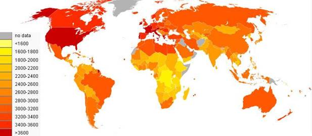 Описание: Energy consumption (kcal person day) per country in 2001-2003.JPG