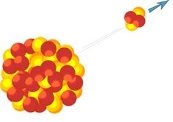 Испускающее α -частицу ядро атома [4]
