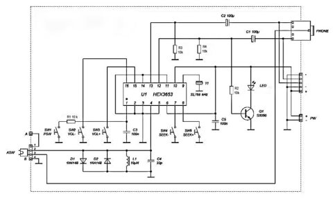 Схема для сборки детекторного радиоприемника