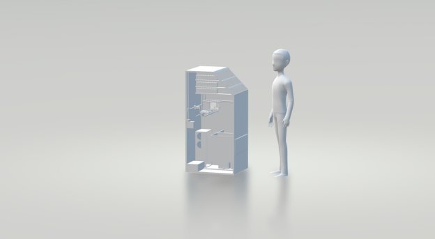 3D модель “CVC” относительно человека