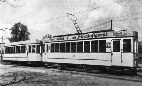 Электрический трамвай. Кёнигсберг 1937 год