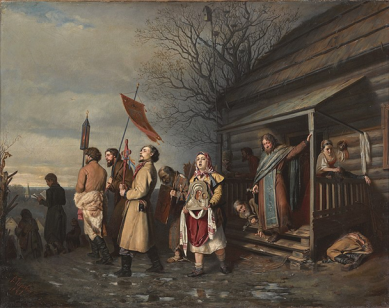 «Сельский крёстный ход на Пасхе» (1861) В. Г. Перов