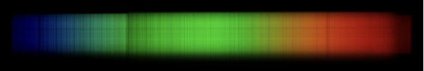 Спектр солнечного света с линиями Фраунгофера