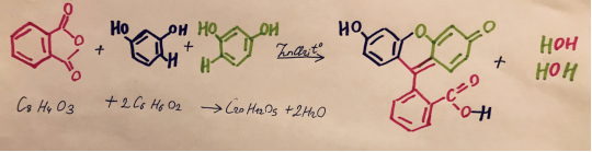 Реакция синтеза флуоресцеина